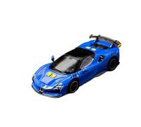 YRXIAO 1 64 pour Ferrari Coupé Coupé Supercar Modèle SF90XX Stradale Rouge Jaune Bleu Et Blanc(Blue)