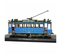 YRXIAO 1/87 pour A2.2 1901 Vintage Rail Tram Alliage Moulé sous Pression Modèle Scène Décoration Garçons Jouet Cadeau Collection nostalgique
