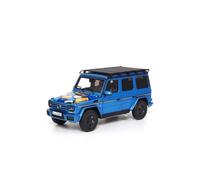 YRXIAO Classique Die Cast Modèle Modèle De Voiture Commémorative Mercedes-Benz Classe G G500 W463 SUV Affichage De Scène Bleu 1:18 Collection nostalgique