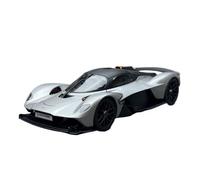 YRXIAO Classique Die Cast Modèle Modèle De Voiture en Alliage De Simulation Aston Martin Valkyrie 1:18 Ornements Statiques Argent Et Vert Collection nostalgique(Silver)