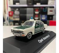 YRXIAO Classique Die Cast Modèle pour Opel Ascona A 1.6 SR 1974 Voiture de Police Allemande série en Alliage modèle 1 43 modèle de Passe-Temps Statique Collection nostalgique