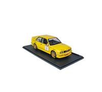 YRXIAO Modèle De Voiture À Double Porte en Alliage Jaune pour BMW E30 M3 GR.A Échelle 1:18 Décoration D'intérieur Collection nostalgique