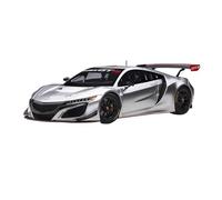 YRXIAO Modèle De Voiture De Sport Honda NSX GT3 2018 Échelle 1:18 Collection Statique Décoration De Bureau en Métal(Silver)