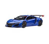 YRXIAO Modèle De Voiture De Sport Honda NSX GT3 2018 Échelle 1:18 Collection Statique Décoration De Bureau en Métal(Blue)