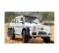 YRXIAO Modèle De Voiture Tout-Terrain en Alliage 6×6 pour Mercedes-Benz G63 Amg 1:24 Décoration Métallique Statique(Silver)