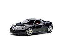 YRXIAO Modèle Réduit De Voiture Alfa Romeo 4C Blanc Métallisé 1:18 Supercars en Métal Moulé sous Pression Décoration Bureau(Black)