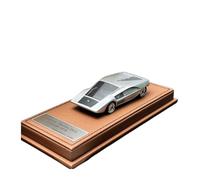 YRXIAO Modèle Réduit De Voiture en Résine Au 1/43 pour Lancia Stratos Zero Concept Car 1970 avec Ornements Métal Moulé(Silver)