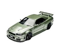 YRXIAO Modèle Réduit De Voiture en Résine GT-R R34 Skyline À L'échelle 1:64 - Collection - Décorations Et Souvenirs(Green)