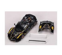 YRXIAO Modèle Réduit De Voiture Ferrari FXXK Evo Décapotable en Alliage Jaune À L'échelle 1:64 pour Collection Et Exposition(Black)