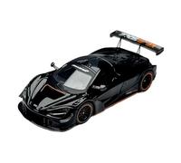 YRXIAO Modèle Réduit Voiture McLaren 720S GT3 X en Alliage Noir Brillant À L'échelle 1:64 - Objet Collection pour Adultes