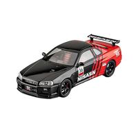 YRXIAO Modèle Voiture en Alliage Moulé sous Pression pour Nissan Skyline GTR R34 Échelle 1/18 Jouet Modifié Son Et Lumière(Style 1)