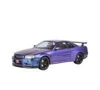 YRXIAO Modèle Voiture en Alliage Moulé sous Pression pour Nissan Skyline GTR R34 Échelle 1/18 Jouet Modifié Son Et Lumière(Style 5)