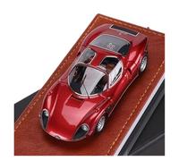 YRXIAO Ornement en Résine pour Modèle Réduit De Voiture Alfa Romeo Tipo33 Stradale À L'échelle 1:43 en Métal Moulé(Red 1)