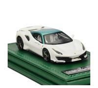 YRXIAO Ornements en Résine Monochrome pour Modèle Réduit De Voiture Ferrari 488 Pista Coupé Hardtop Version À L'échelle 1:64
