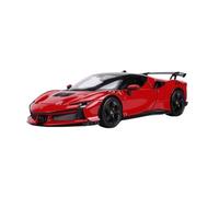 YRXIAO Voiture Miniature Ferrari SF90XX Jaune À L'échelle 1:24 avec Portes Ouvrantes en Métal Moulé sous Pression(Red)