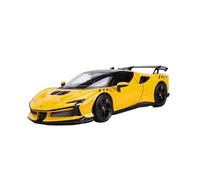 YRXIAO Voiture Miniature Ferrari SF90XX Jaune À L'échelle 1:24 avec Portes Ouvrantes en Métal Moulé sous Pression(Yellow)