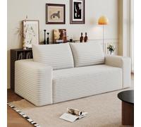Yrxin Canapé confortable en velours côtelé de 180 cm, avec assise profonde, petit canapé modulaire sans os en éponge, aucun assemblage nécessaire, canapés de compression pour salon, chambre à coucher