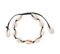 YRZKC Bracelet Pierre Naturelle Homme, Bracelet Boho Fait À La Main, Bracelet Tressé Noir Ajustable En Coquillages Océaniques Pour Femmes Et Hommes
