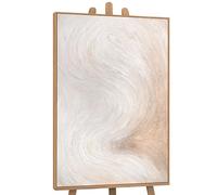 YS Art Belle abstraction délicate peinture acrylique sur toile peinte à la main avec cadre tableau mural pour salon élégant et moderne Décoration d'intérieur ou bureau 140 x 100 cm