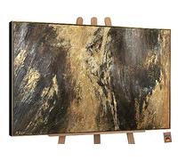 YS-Art Tableaux acryliques Abstraits Reflets III | Acryliques sur Toile peintes à la Main Décorations d'intérieur | Peintures peintes à la Main | Tableau Mural Moderne DL038 (140x100cm)