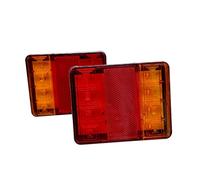 YSA ASF Feu Arrière Extérieur 2 Pièces 12V 24V Remorque Feux Arrière Camion Frein Arrière Étanche Lampe Indicateur Clignotant Pour Camion Caravane Van Bateau(12-80V)