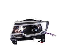 YSA ASF Pour Jeep Pour Grand Cherokee Phare Led 2011-2016 Lampe Frontale Drl Clignotant Feux De Route Ange Oeil Lentille 1 Ensemble Lentilles Phare(LED low beam)