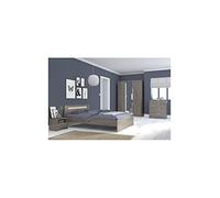 YSA Chambre complete adulte - Contemporain - Decor noyer silver - l 140 x L 190 cm