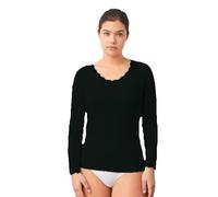 Ysabel Mora - Camiseta lencera Manga Larga algodón Negro