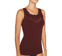 Ysabel Mora T-Shirt Thermique sans Manches en Dentelle Marron