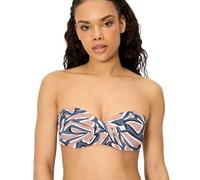 Ysabel Mora - Haut de Bikini Bandeau imprimé Bonnets C et D avec Armatures et Rembourrage, Bretelles Amovibles à Nouer Autour du Cou, Collection Beach