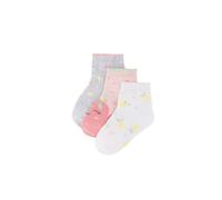 Ysabel Mora - Lot de 3 chaussettes courtes pour bébé à motifs citron et fraise