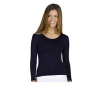 Ysabel Mora Maillot de Corps Thermique à Manches Longues Bleu Marine