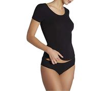 Ysabel Mora Maillot de Corps Thermique Noir à Manches Courtes