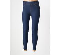 ysabel mora pantalons femme de couleur bleu