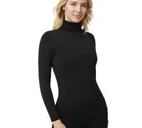 Ysabel Mora T-shirt thermique à manches longues col montant respirant Noir