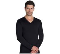 Maillot de Corps Thermique Noir Manches Longues col V