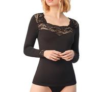 YSABEL MORA T-shirt thermique en dentelle à manches longues, confort et élégance, protection contre le froid, style polyvalent, qualité durable, idéal pour toutes les occasions d'hiver, nude, M
