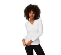 Ysabel Mora T-Shirt Blanc à Manches Longues en Coton Chaud