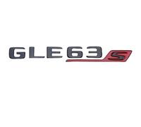 YSABVCP Autocollant de Badge de Coffre arrière de Voiture en Lettres ABS 3D Logo emblème adapté for Accessoires Mercedes GLE63 AMG W166 W167(Black Red gle 63)