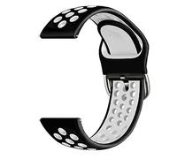 YSABVCP Bracelet de montre connectée Fit For Amazfit GTR 4, 22 mm, en silicone, compatible avec Fit For Amazfit GTR 3 Pro/2 2E/Bip 5/Pace/Stratos 3 2S(Black white)