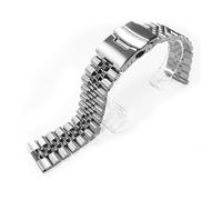 YSABVCP Bracelet de Montre en Acier Inoxydable adapté Fit for Bracelets Fit for Seiko 18 19 20 21 22 23 24 mm Bracelet Jubilee Fit for extrémité Plate Accessoires de Bracelet en métal Massif(22mm)