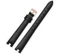 YSABVCP Bracelet de Montre en Cuir for Femmes, Accessoire for Montre Fit for Gucci Ya141501 Ya141401, 12 14mm(Black-Rose-K12,12x4mm)