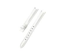 YSABVCP Bracelet de Montre en Cuir véritable adapté Fit for la série Fit for Tissot 1853 T094 T094.210, Souple et Confortable, Concave-Convexe, 12 MM(White(LG)-No Buckle)