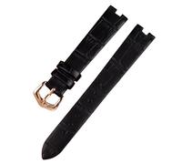 YSABVCP Bracelet de Montre en Cuir véritable de Mode adapté au Ballon Blanc Fit for Cartier Wgbl005 Interface concave-Convexe Bracelet de Montre en Cuir for Femme 16x5mm(Black-Rose)