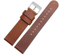 YSABVCP Bracelet de Montre en Cuir véritable for Komono, étanche, résistant Fit for la Sueur, Doux et Confortable, 20mm, libération Rapide for Hommes(Light Brown-Steel)