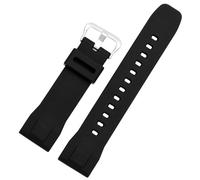 YSABVCP Bracelet de Montre en Silicone for Casio PRW-60y 5578 5480 Prw-70/30, étanche, résistant Fit for la Sueur, en Caoutchouc, Accessoires for Hommes, 23mm(Black-Steel)