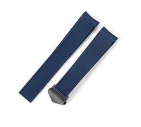 YSABVCP Bracelet de montre en silicone léger, respirant et convexe, compatible Fit For la série Fit for Tag Heuer Aquaracer, résistant Fit For la transpiration, 22 mm, noir et bleu(Blue-Black-Z5(3.0))