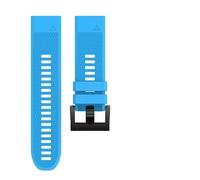YSABVCP Bracelet de montre sport en silicone, largeur 26 mm/22 mm, compatible Fit For Garmin Fenix 5X/3/3HR, ajustement facile for Fenix 5/Forerunner 935(Blue,26MM)