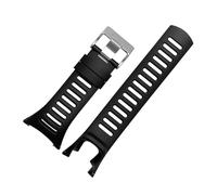 YSABVCP Bracelet en caoutchouc et silicone for montre Fit For Suunto Ambit 3 Peak - Bracelet de montre en caoutchouc Fit For boucle Ambit 2 for homme(30 Silver buckle)