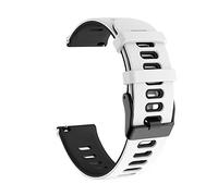 YSABVCP Bracelet en silicone for Samsung Gear S3 Frontier 20 mm 22 mm, compatible Fit For Samsung Galaxy Watch 42 mm 46 mm/3 41 mm 45 mm/Active 1/S2(White black,22mm)